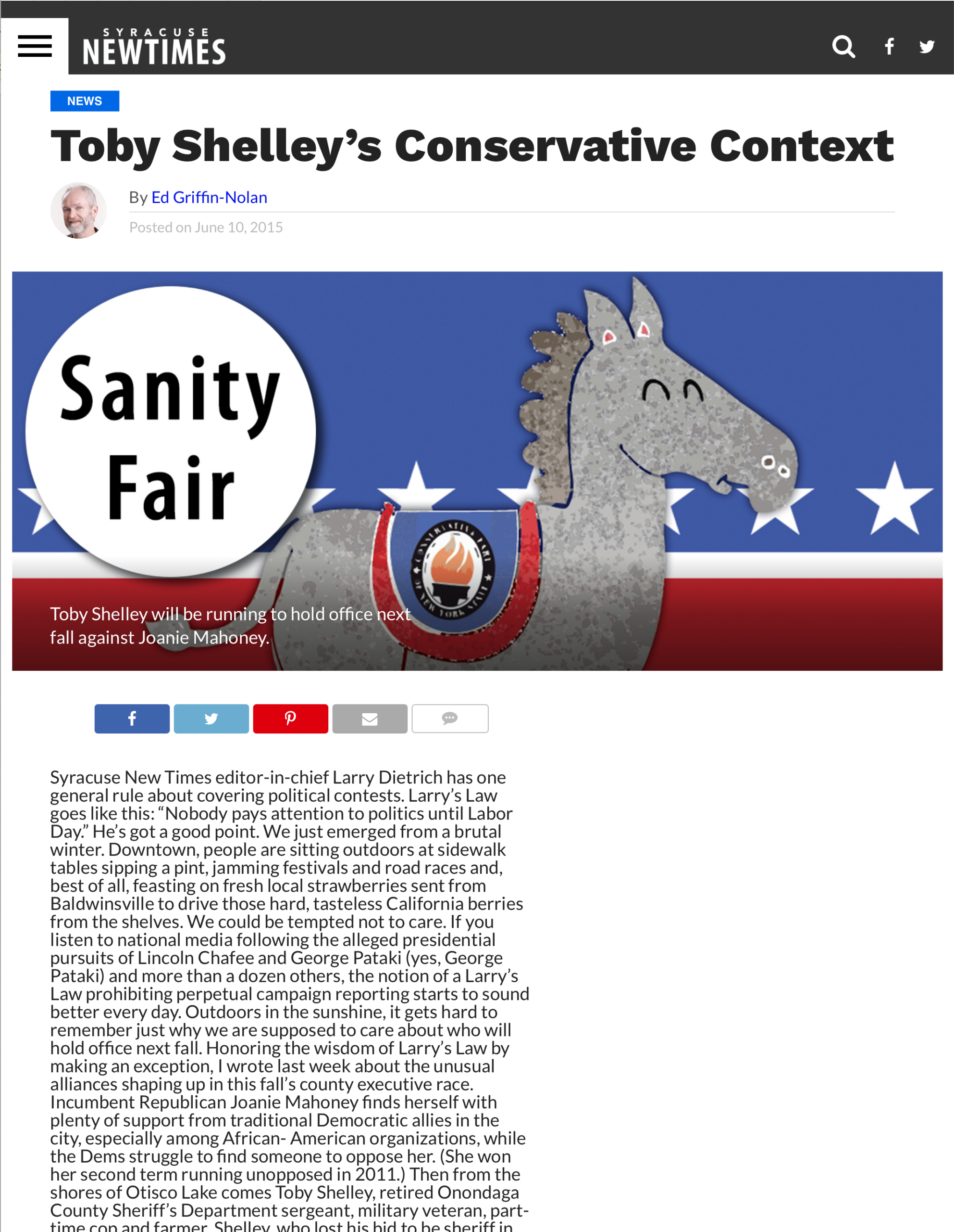 Syracuse New Times article screenshot